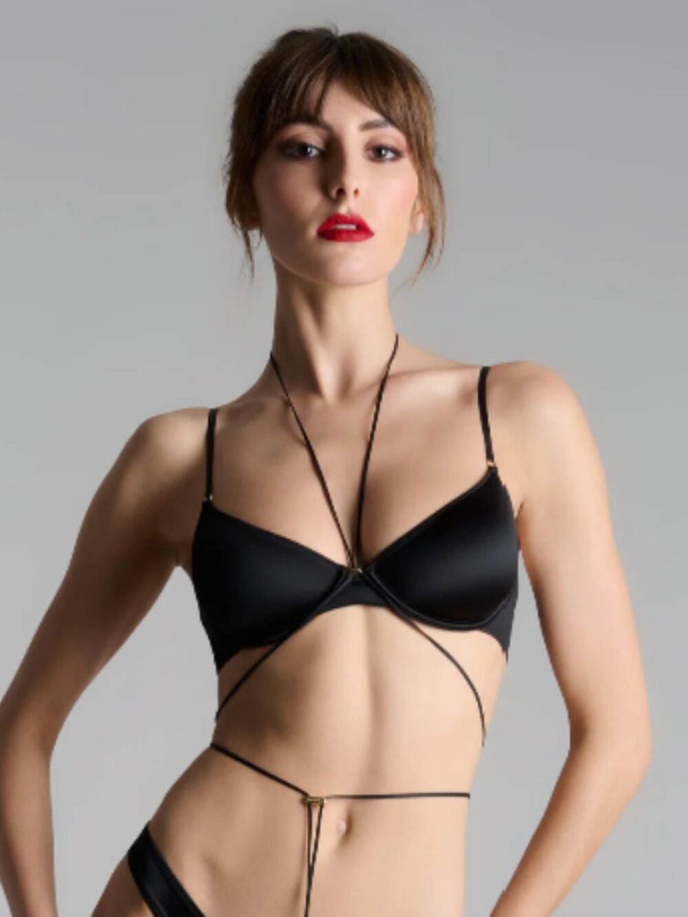 Maison Close French Kiss Balconette Bra Black 36B
